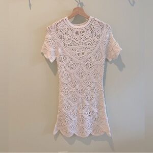 Sea New York Cream Lace Mini Dress